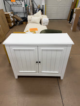 42″ Wide Farmhouse Storage Cabinet with 2 Doors and Interior Shelves for Dining or Entryway! (NEW - CHIPPED CORNERS)