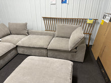 Sereen 6-piece Fabric Modular Sectional, medium grey-  (NEW & ASSEMBLED - MISSING TWO BACK CUSHIONS!)