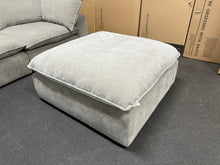 Sereen 6-piece Fabric Modular Sectional, medium grey-  (NEW & ASSEMBLED - MISSING TWO BACK CUSHIONS!)