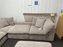 Sereen 6-piece Fabric Modular Sectional, medium grey-  (NEW & ASSEMBLED - MISSING TWO BACK CUSHIONS!)