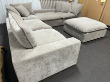 Sereen 6-piece Fabric Modular Sectional, medium grey-  (NEW & ASSEMBLED - MISSING TWO BACK CUSHIONS!)