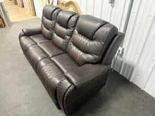 Sandia Leather Power Reclining Sofa with Power Headrests!! BRAND NEW(LEFT SIDE HAS MINOR FACTORY DEFECT, RECLINES FINE)!!