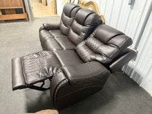 Sandia Leather Power Reclining Sofa with Power Headrests!! BRAND NEW(LEFT SIDE HAS MINOR FACTORY DEFECT, RECLINES FINE)!!