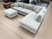 Santana Fabric Sectional with Storage Ottoman