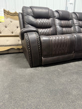 Sandia Leather Power Reclining Sofa with Power Headrests!! BRAND NEW(LEFT SIDE HAS MINOR FACTORY DEFECT, RECLINES FINE)!!