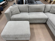 Santana Fabric Sectional with Storage Ottoman