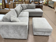 Santana Fabric Sectional with Storage Ottoman