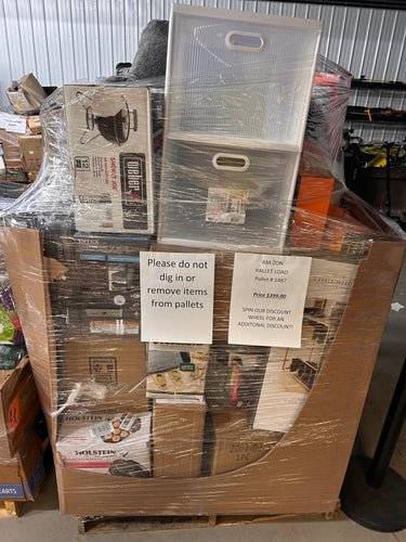AM-ZON General Merchandise pallet load number 1487!

 

PRICE: $319 WITH 20 PERCENT OFF SALE THIS WEEK!