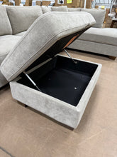 Santana Fabric Sectional with Storage Ottoman