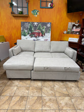 Coddle Luke Fabric Sleeper Sofa with Reversible Chaise and Storage