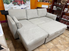 Coddle Luke Fabric Sleeper Sofa with Reversible Chaise and Storage