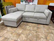 Coddle Luke Fabric Sleeper Sofa with Reversible Chaise and Storage