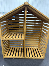 YardCove 29.76 in. Outdoor Firewood Storage Rack with Asphalt Roof and 2-Tier Shelves! (NEW & ASSEMBLED)