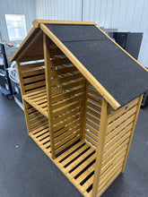 YardCove 29.76 in. Outdoor Firewood Storage Rack with Asphalt Roof and 2-Tier Shelves! (NEW & ASSEMBLED)