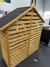 YardCove 29.76 in. Outdoor Firewood Storage Rack with Asphalt Roof and 2-Tier Shelves! (NEW & ASSEMBLED)