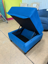 Blue Fabric Storage Ottoman! (NEW)