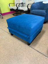 Blue Fabric Storage Ottoman! (NEW)
