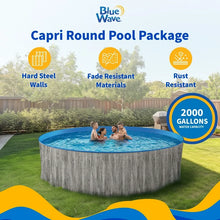 Blue Wave Capri 12-ft Round 36-in Deep Steel Wall Above Ground Swimming Pool Package! (NEW IN BOX)