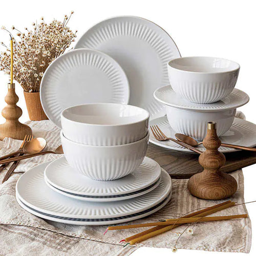 over&back 12-piece Porcelain Dinnerware Set**New in box**