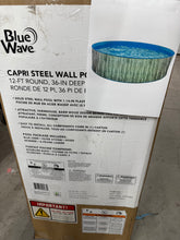 Blue Wave Capri 12-ft Round 36-in Deep Steel Wall Above Ground Swimming Pool Package! (NEW IN BOX)