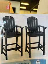 Tangkula 2PCS Outdoor HDPE Bar Stool Tall Adirondack Chair with Armrests and Footrest 30 Inches Counter Height Bar Stool!! NEW IN BOXES(2 BOXES)!!