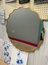 Scalloped Round Metal Wall Mirror, 31.5” x 31.5”!