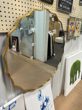 Scalloped Round Metal Wall Mirror, 31.5” x 31.5”!