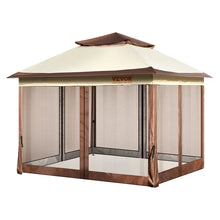VEVOR Patio Gazebo, 11 x 11 FT Pop up Gazebo for 8-10 Person, with Mosquito Netting, Metal Frame, and PU Coated 250D Oxford Cloth, Outdoor Canopy! (NEW IN BOX)
