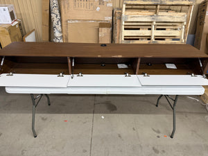 SALVAGE SPECIAL -  Minimalist Floating TV Stand, Modern Wall-Mounted Entertainment Center with 3 Drawers,Media Console,TV Console,62.99''! (DAMAGED FROM SHIPPING - HAS HARDWARE)