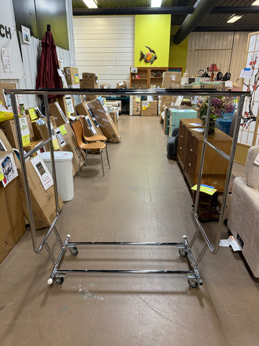 Metallic Metal Clothes Rack 60 in. W x 64 in. H! (NEW & ASSEMBLED)
