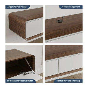 SALVAGE SPECIAL -  Minimalist Floating TV Stand, Modern Wall-Mounted Entertainment Center with 3 Drawers,Media Console,TV Console,62.99''! (DAMAGED FROM SHIPPING - HAS HARDWARE)