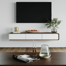 SALVAGE SPECIAL -  Minimalist Floating TV Stand, Modern Wall-Mounted Entertainment Center with 3 Drawers,Media Console,TV Console,62.99''! (DAMAGED FROM SHIPPING - HAS HARDWARE)