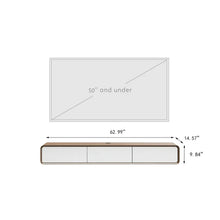 SALVAGE SPECIAL -  Minimalist Floating TV Stand, Modern Wall-Mounted Entertainment Center with 3 Drawers,Media Console,TV Console,62.99''! (DAMAGED FROM SHIPPING - HAS HARDWARE)