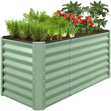 Best Choice Products 4x2x2ft Outdoor Metal Raised Garden Bed, Planter Box for Vegetables, Flowers, Herbs - Sage Green! (NEW IN BOX)