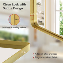 Leaderville Aluminum Framed Shatterproof Rust-Resistant Bathroom Mirror, 36” x 48”! (NEW)