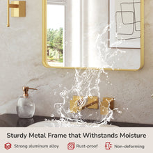 Leaderville Aluminum Framed Shatterproof Rust-Resistant Bathroom Mirror, 36” x 48”! (NEW)