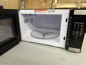 Hamilton Beach 1.1 cu ft CounterTop Microwave Oven, 1000 Watts, Stainless Steel!! (USED ONCE - LIKE NEW)