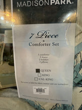 Quincy Reversible 7 Piece Printed Cotton Twill Comforter Set, Queen Size! (NEW IN PACK)