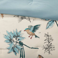 Quincy Reversible 7 Piece Printed Cotton Twill Comforter Set, Queen Size! (NEW IN PACK)