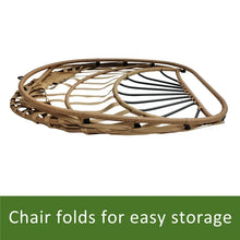 Mainstays Outdoor Wicker Hanging Egg Chair, Tan! (NEW & ASSEMBLED)
