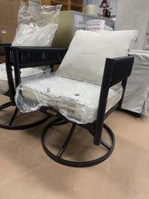 Maine Outdoor Wicker Swivel Rocking Dining Armchair, Set of 2!! NEW AND ASSEMBLED!!