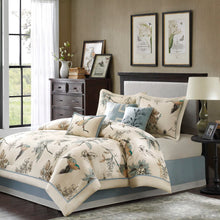 Quincy Reversible 7 Piece Printed Cotton Twill Comforter Set, Queen Size! (NEW IN PACK)