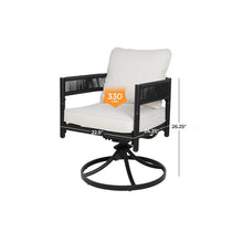 Maine Outdoor Wicker Swivel Rocking Dining Armchair, Set of 2!! NEW AND ASSEMBLED!!