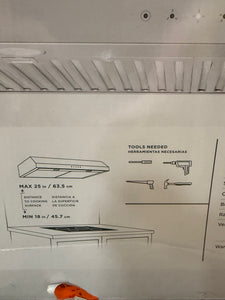 Vissani 30 in. 340 CFM Convertible Under Cabinet Range Hood in Stainless Steel with Electronic Touch Controls! (NEW IN BOX)