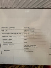 Vissani 30 in. 340 CFM Convertible Under Cabinet Range Hood in Stainless Steel with Electronic Touch Controls! (NEW IN BOX)