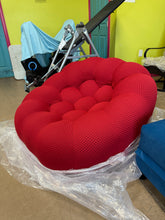 Cenie 48.43" Upholstered Club Accent Compression Chair, No Assembly Required! (NEW - RED)