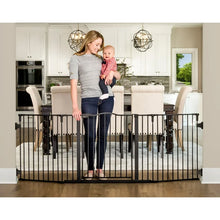 Regalo Deluxe Home Accents 74 inch Widespan Baby Safety Gate, Black, Ages 6 to 24 Months! (NEW IN BOX)