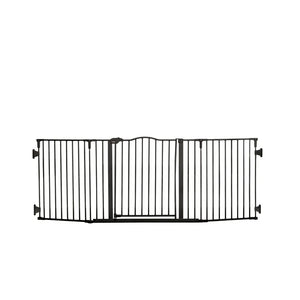 Regalo Deluxe Home Accents 74 inch Widespan Baby Safety Gate, Black, Ages 6 to 24 Months! (NEW IN BOX)