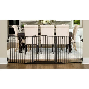 Regalo Deluxe Home Accents 74 inch Widespan Baby Safety Gate, Black, Ages 6 to 24 Months! (NEW IN BOX)