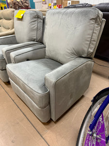 Baby Relax Addison Swivel Gliding Recliner, Gray!! NEW AND ASSEMBLED(MINOR SHIPPING INDENT)!!